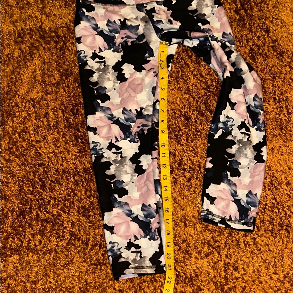 Balance Collection Floral Print Leggings - Black, Pink, Gray - Picture 3 of 6